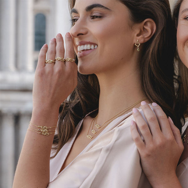 Gemondo ECFEW™ Peridot Winding Snake Ring In Gold Plated Sterling Silver