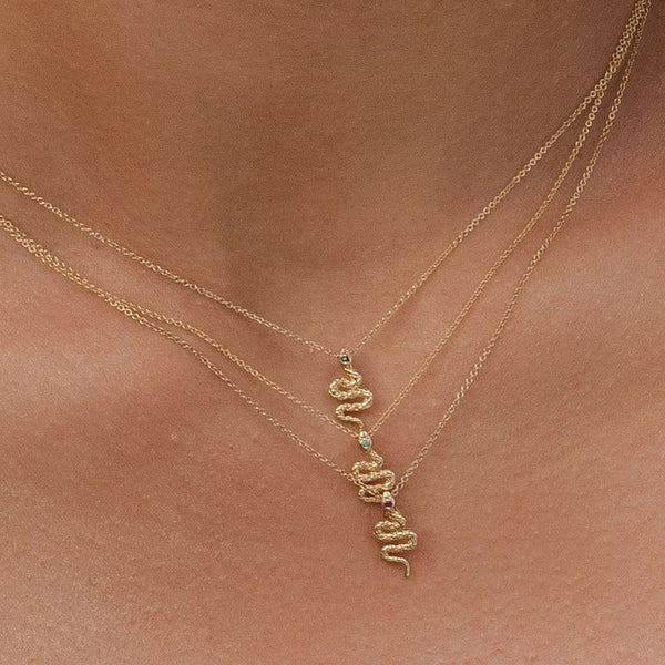 Gemondo ECFEW™ Sapphire Snake Wrap Pendant In 9ct Yellow Gold