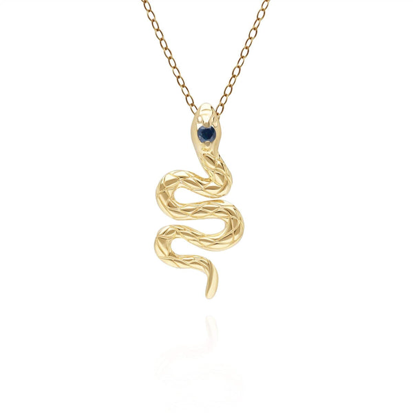 gemondo ECFEW™ Sapphire Snake Wrap Pendant in 9ct Yellow Gold