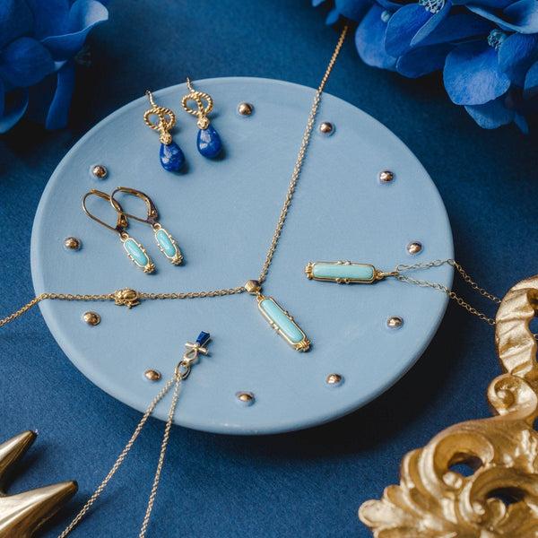 Gemondo ECFEW™ Turquoise Talisman Necklace In Gold Plated Sterling Silver