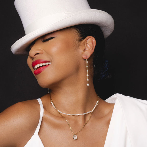 Gemondo ECFEW™ Unifier Pearl Dangle Drop Earrings In Sterling Silver