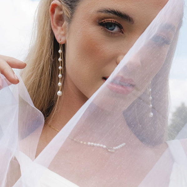 Gemondo ECFEW™ Unifier Pearl Dangle Drop Earrings In Sterling Silver