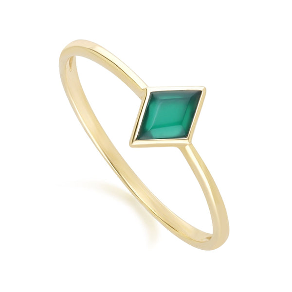 Gemondo Classic Chalcedony Ring In 9ct Yellow Gold