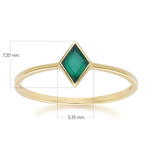 Gemondo Classic Chalcedony Ring In 9ct Yellow Gold