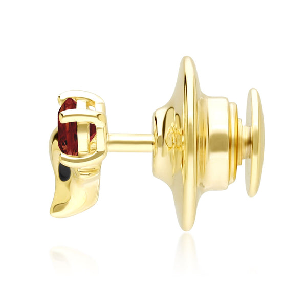 Gemondo Gardenia Garnet Fox Pin In 9ct Yellow Gold