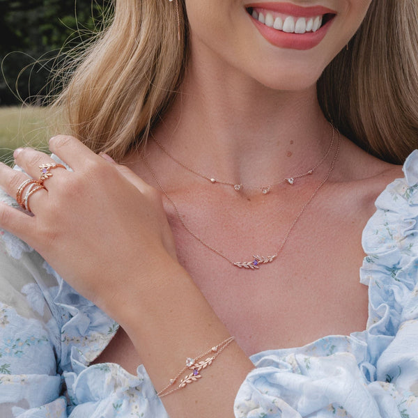 Gemondo Morganite Heart Bracelet In 9ct Rose Gold