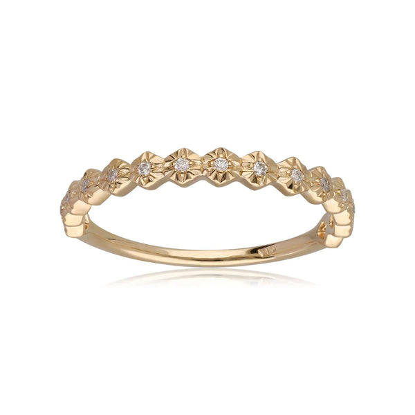 Gemondo Half Eternity Diamond Band Ring In 9ct Yellow Gold