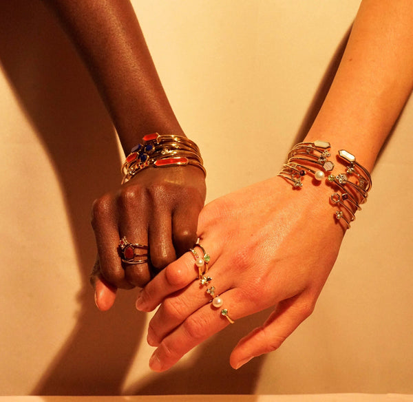 Gemondo Honeycomb Inspired Emerald Solitaire Ring In 9ct Yellow Gold