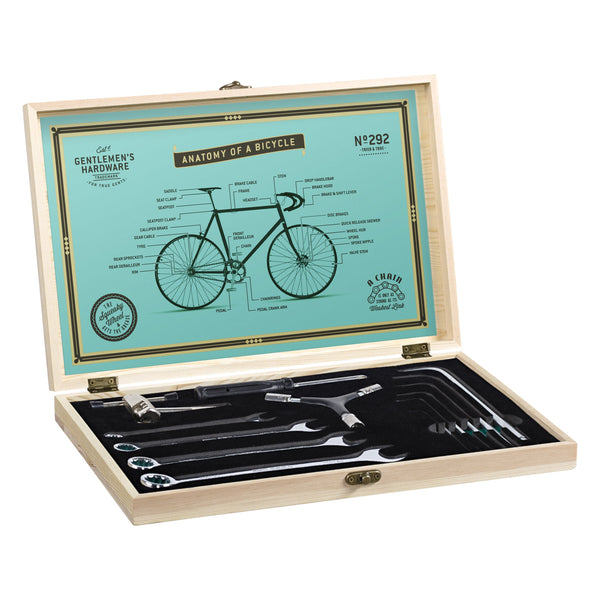 gentlemen's hardware Bicycle Tool Kit with Wooden Box