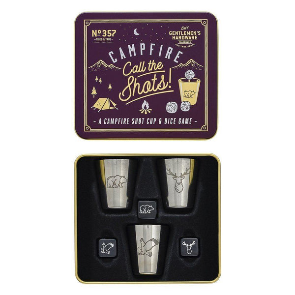 gentlemen's hardware Campfire Call The Shots Shot Cup and Dice Game
