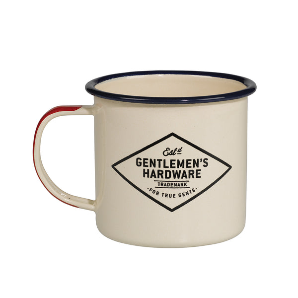 Gentlemen's Hardware Enamel Mug - Cream Adventure Begins 13.5 Fl Oz