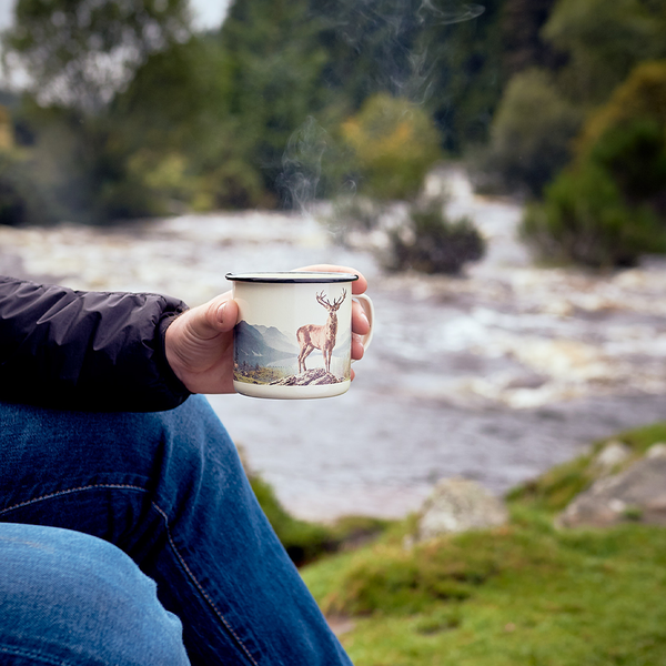 Gentlemen's Hardware Enamel Mug - Great Outdoors Deer 17 Fl Oz