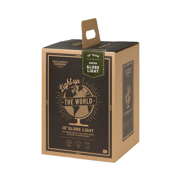 Gentlemen's Hardware 10" Green World Globe Light