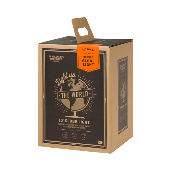 Gentlemen's Hardware 10" Orange World Globe Light