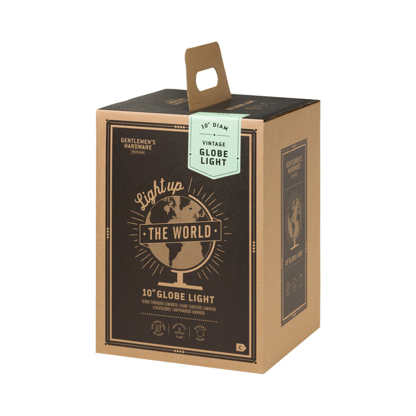 Gentlemen's Hardware 10" Vintage World Globe Light