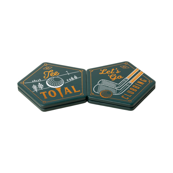 gentlemen's hardware Golf Coasters Set of 4