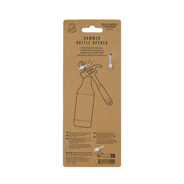Gentlemen's Hardware Hammer Bottle Opener