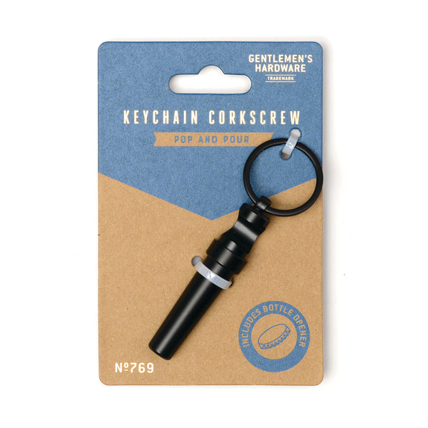 gentlemen's hardware Keychain Corkscrew