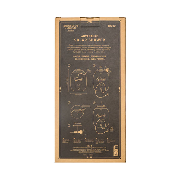 Gentlemen's Hardware Portable Solar Shower