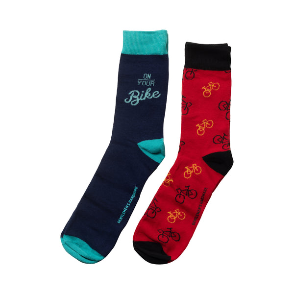 gentlemen's hardware Set of 2 Bike Crew Socks