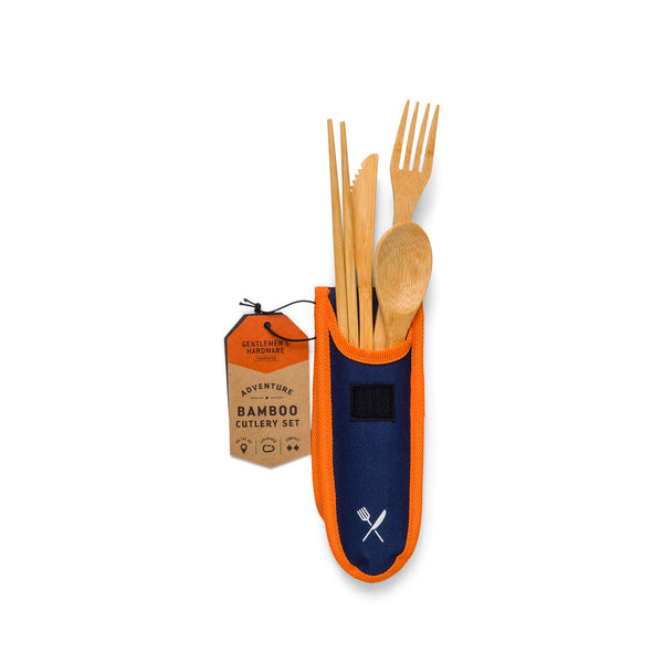 gentlemen's hardware Travel Bamboo Cutlery Set