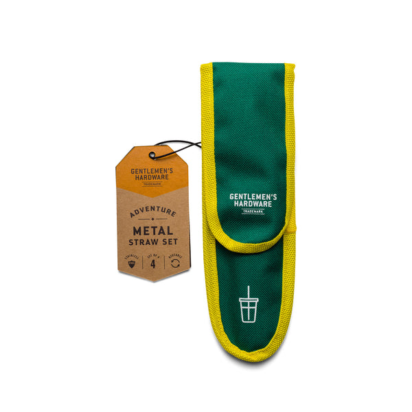 gentlemen's hardware Travel Metal Straw Set
