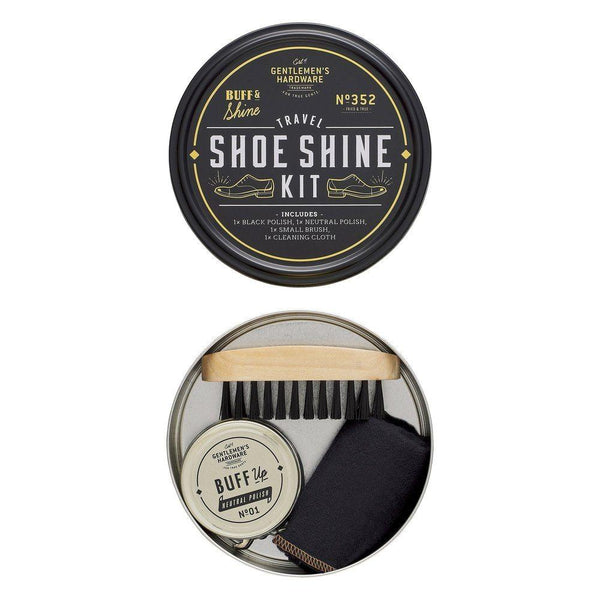 gentlemen's hardware Travel Shoe Shine Tin
