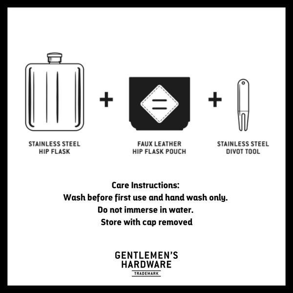 Gentlemen's Hardware Golfer's Hip Flask & Divot Tool Set