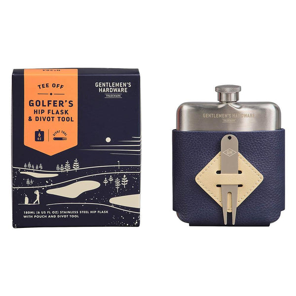 gentlemen's hardware Golfer's Hip Flask & Divot Tool Set