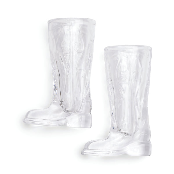 Gentlemen's Hardware Set Of 2 Cowboy Boot Shot Glasses