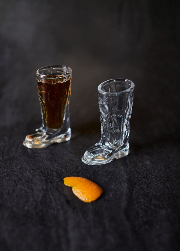 Gentlemen's Hardware Set Of 2 Cowboy Boot Shot Glasses
