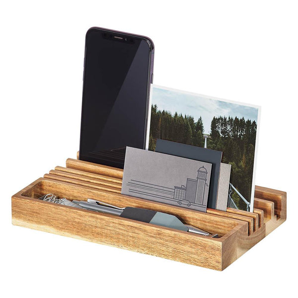 gentlemen's hardware Wooden Desk Organizer & Phone Stand