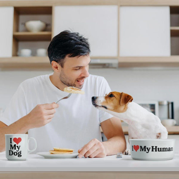 Genuine Fred CERAMIC MUG + DOG BOWL SET Love My Dog / Human