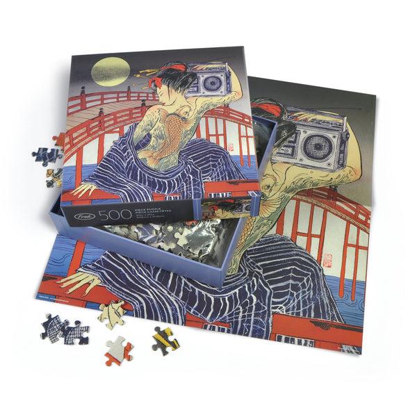 Genuine Fred 500 PIECE PUZZLE: TAIKO-BASHI Puzzle