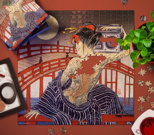 Genuine Fred 500 PIECE PUZZLE: TAIKO-BASHI Puzzle