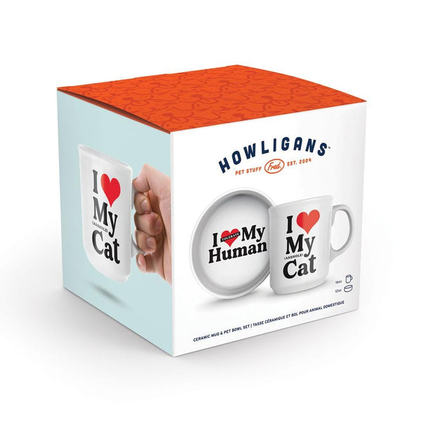 Genuine Fred CERAMIC MUG + CAT BOWL SET Love My Cat