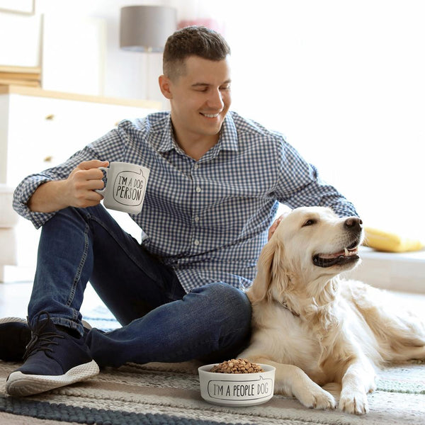 Genuine Fred CERAMIC MUG + DOG BOWL SET Dog Person