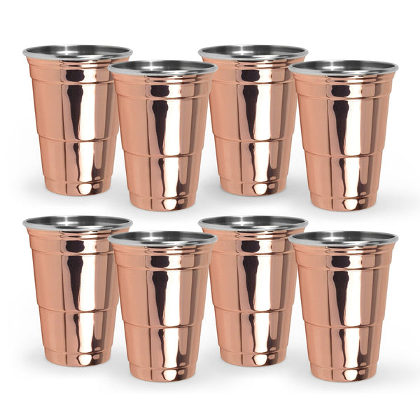 genuine fred COPPER PARTY CUP BUNDLE Set of 8