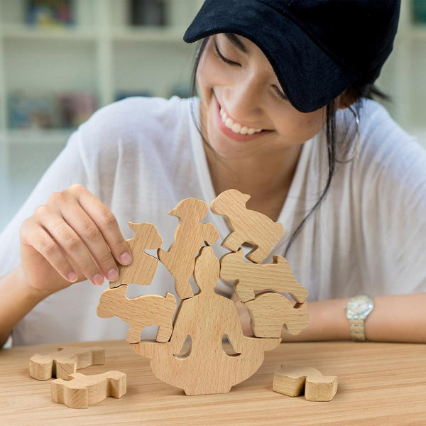 Genuine Fred GOAT YOGA Wooden Stacking Game