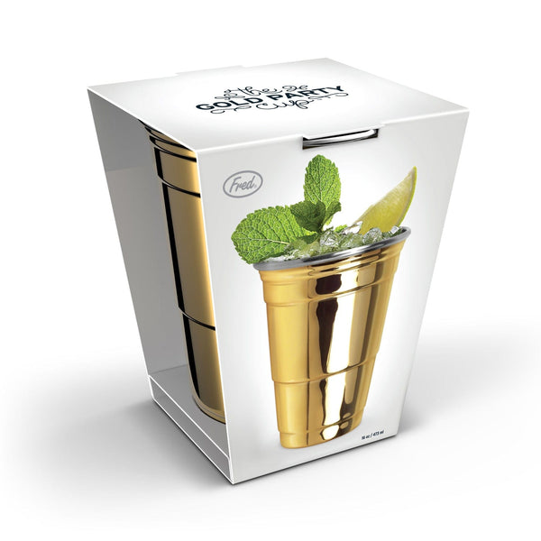 Genuine Fred GOLD PARTY CUP BUNDLE Set Of 8