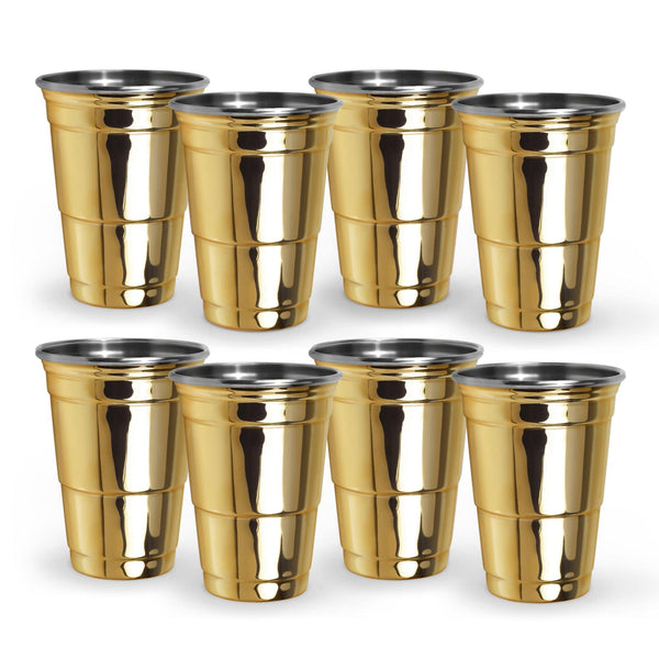 genuine fred GOLD PARTY CUP BUNDLE Set of 8