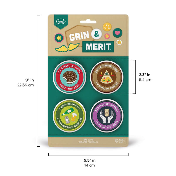 Genuine Fred GRIN AND MERIT Bag Clips