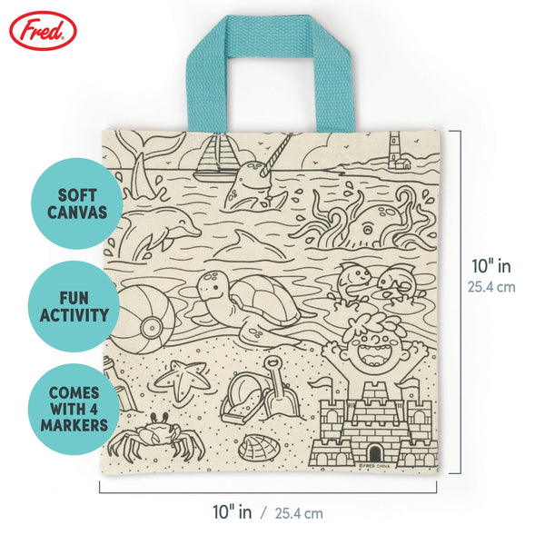 Genuine Fred KIT AND CADOODLE Color-In Tote Bag