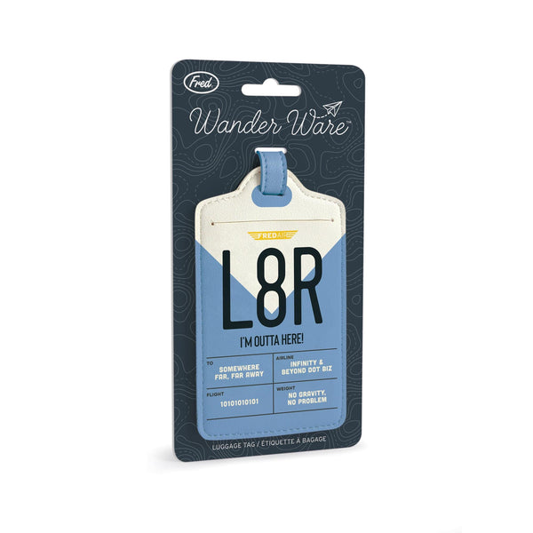 Genuine Fred LUGGAGE TAG: L8R Wanderware