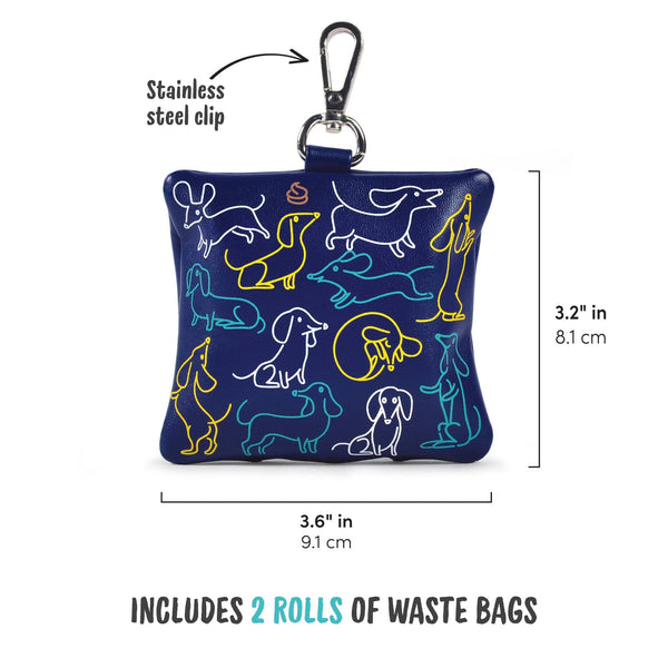 Genuine Fred POOP BAG HOLDER: DACHSHUNDS Howligans
