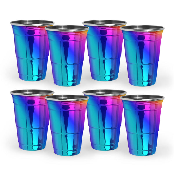 genuine fred RAINBOW PARTY CUP BUNDLE Set of 8