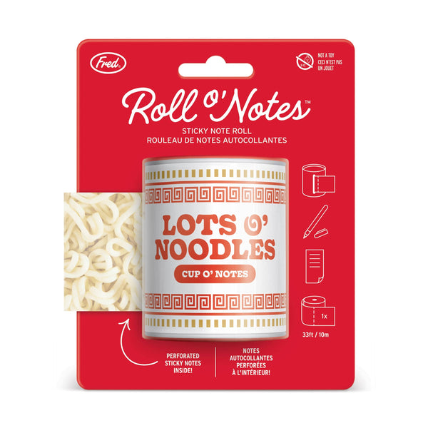 Genuine Fred ROLL O' NOTES - Noodles Sticky Note Roll