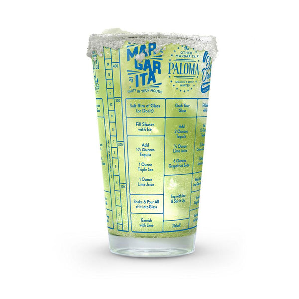 Genuine Fred GOOD MEASURE - Tequila Cocktail Recipe Glass
