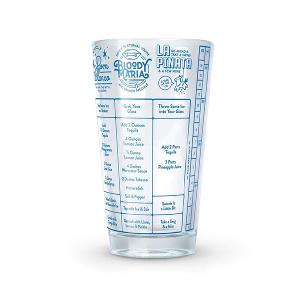 Genuine Fred GOOD MEASURE - Tequila Cocktail Recipe Glass