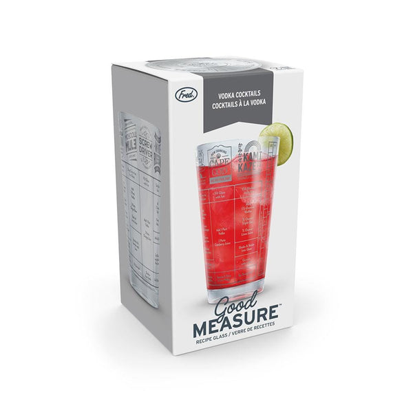 Genuine Fred GOOD MEASURE - Vodka Cocktail Recipe Glass